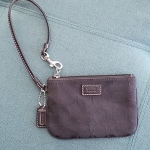 Black Coach Wristlet